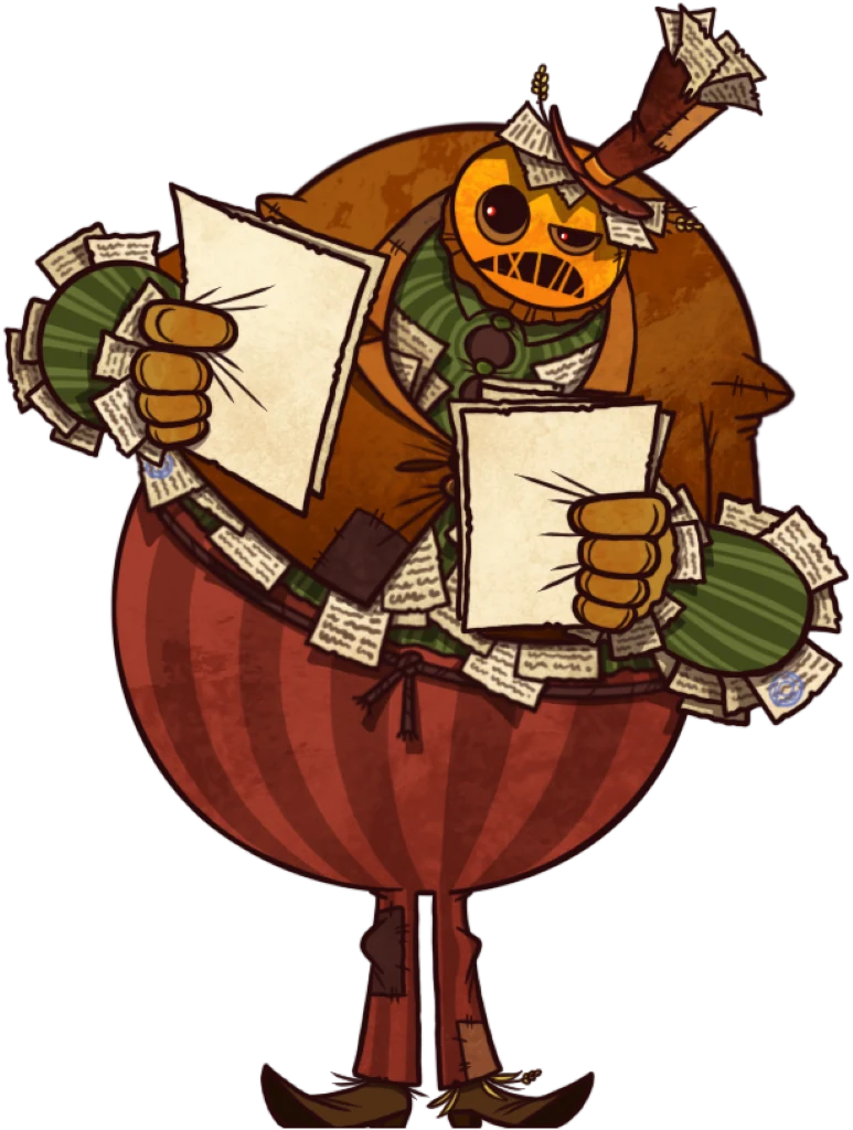 Bonar Straw holding paperwork